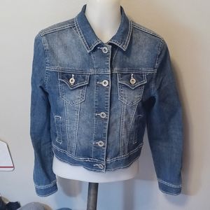 MAURICES JEAN JACKET WOMENS S STRETCH DENIM COAT